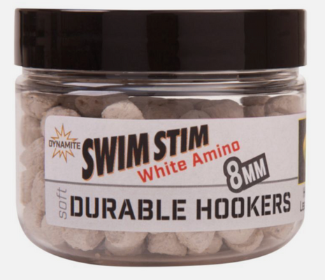 DYNAMITE SWIM STIM WHITE AMINO ORIGINAL DURABLE HOOKERS 8mm