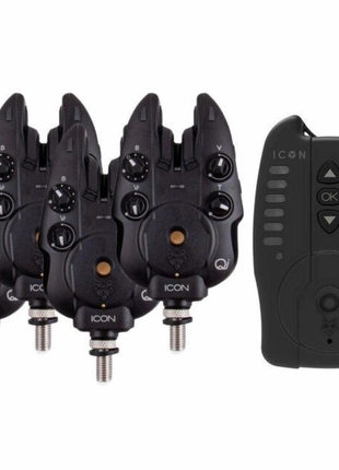 Wolf Icon Qi Bite Alarms & Hubb or QR Receiver - 3 Alarm SET