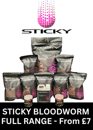 Sticky Baits Bloodworm - FULL RANGE - Boilies Pellets Popups Bag Mix