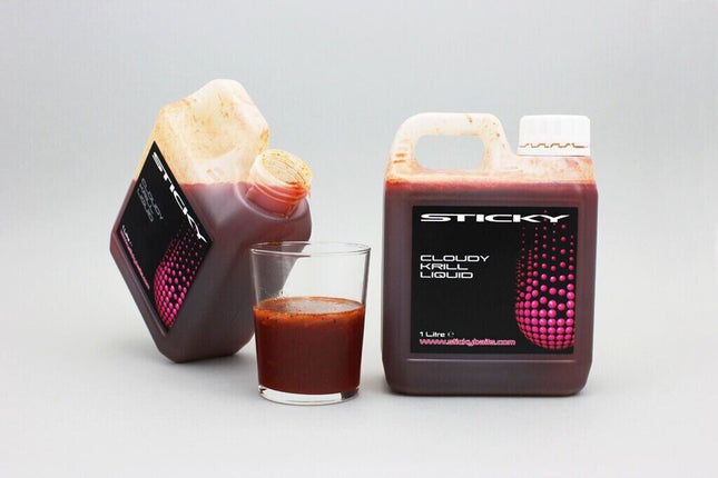 Sticky Baits Cloudy Liquids KRILL MANILLA BLOODWORM - Full Range - 1 Litre