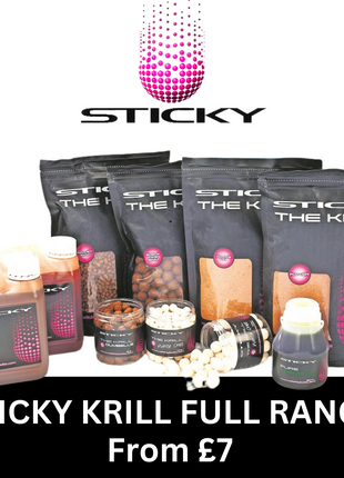 Sticky Baits KRILL - FULL RANGE - Active Boilies Pellets Popups Bag Mix