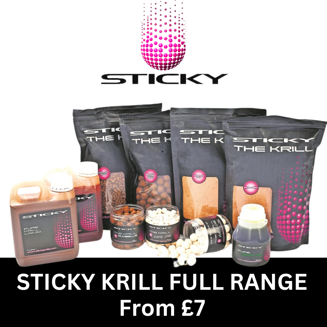 Sticky Baits KRILL - FULL RANGE - Active Boilies Pellets Popups Bag Mix