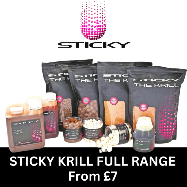 Sticky Baits KRILL - FULL RANGE - Active Boilies Pellets Popups Bag Mix