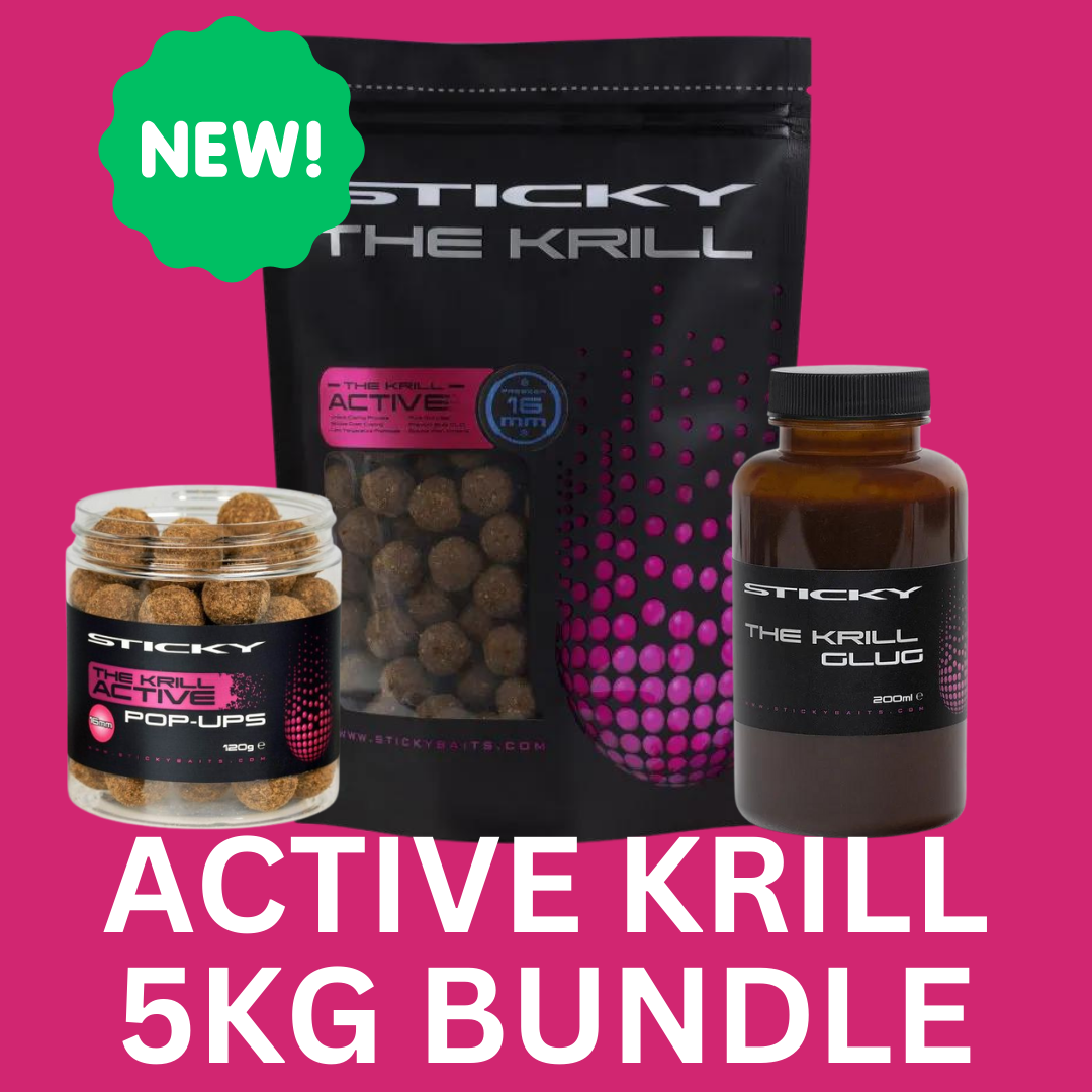 Sticky Baits Krill ACTIVE 5kg Bundle Deals All Sizes + Liquid/Popups