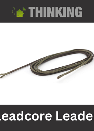 Thinking Anglers 1m Leadcore Leader 45lb - Olive Camo