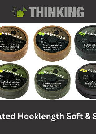 Thinking Anglers Camstiff & Camsoft Coated Hooklengths – 25lb (11.36kg), 65ft (20m)