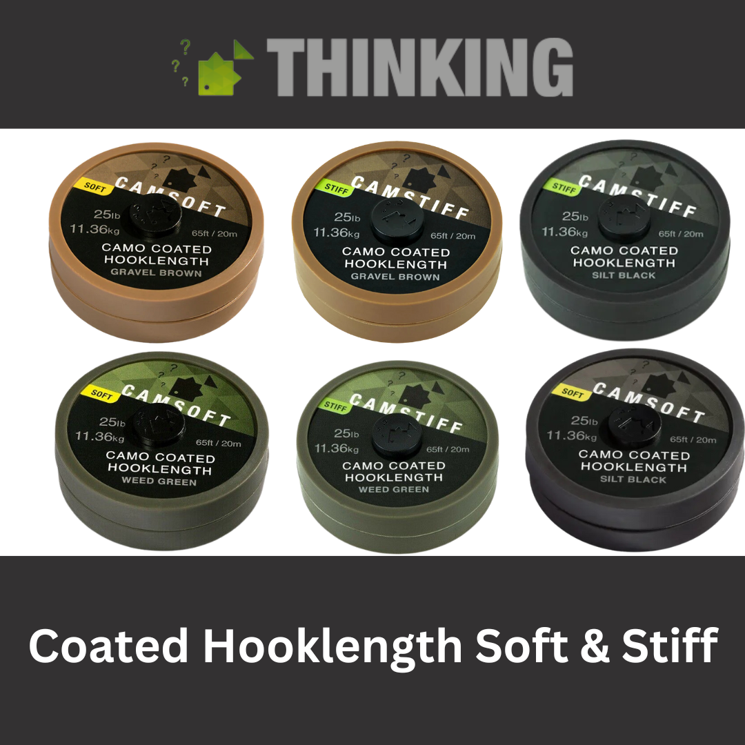 Thinking Camstiff & Camsoft Coated Hooklengths – 25lb (11.36kg), 65ft (20m)