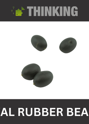Thinking Anglers Tungsten 5mm Oval Rubber Beads - Tungsten - Qty 10