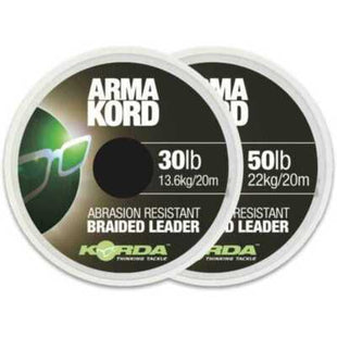 Korda Arma Kord Abrasion Resistant Braided Leader (20m) by Billing Tackle