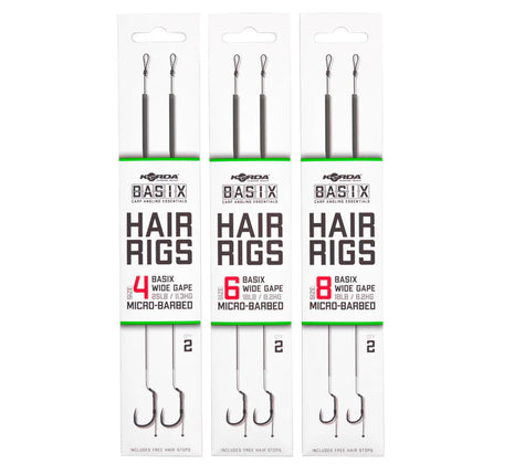 Korda Basix Hair Rigs x2 | All Sizes Available