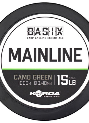 Korda Basix Mainline Camo Green 1000m by Billing Tackle