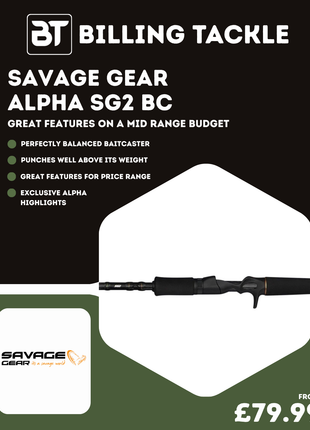 Savage Gear ALPHA SG2 Bait Caster Rods | From £79.99