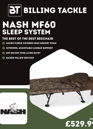 Nash Indulgence MF60 Bedchair From £529.99 | Premium Sleep on the Bank