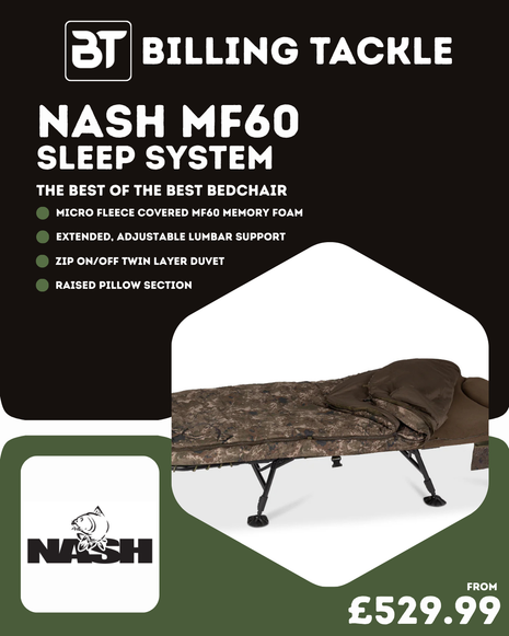 Nash Indulgence MF60 Bedchair From £529.99 | Premium Sleep on the Bank
