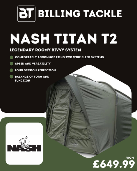 Nash Titan T2 Bivvy | Premium Bivvy, Premium Perks from £649.99