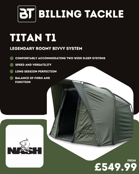 Nash Titan T1 Bivvy | Premium Bivvy, Premium Perks from £549.99