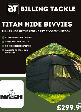 Nash Titan Hide & Hide XL Camo | FULL Range in Stock from £299.99