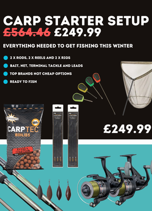 Carp Starter Setup £249.99 | Perfect Gift | Fishing Starter Kit | Good Stuff, Not Cheap