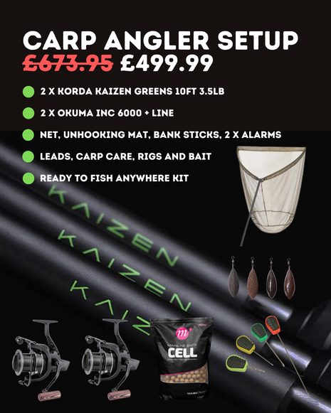 Carp Angler Setup £499.99 | Perfect Christmas Gift | Intermediate Fishing Kit | Save Over £250