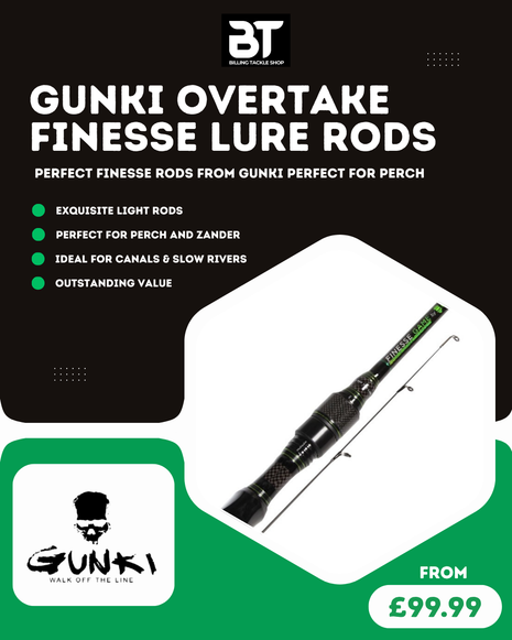 Gunki Overtake Finesse Perch Lure Rods | Full Range from