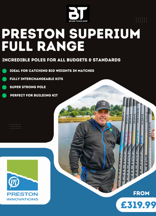Preston Superium Poles | Full Range From £319.99 | WOW Offers