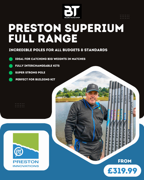 Preston Superium Poles | Full Range From £319.99 | WOW Offers