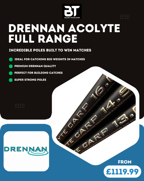 Drennan Acolyte Poles | Full Range From £1199.99 | WOW Offers