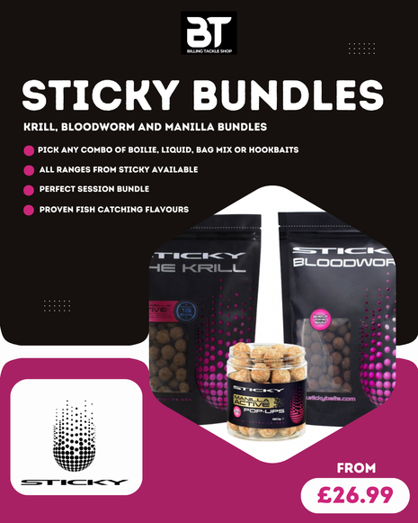 Sticky Baits Session Bundles | Active Krill, Manilla & Bloodworm | Pick Your Own from £26.99