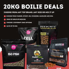 20kg Shelflife Boilie Bundle | All Brands, All Sizes for £179.99 Save Up To £56 WOW Deals by Billing Tackle