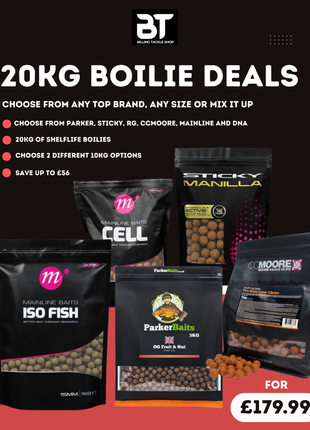 20kg Shelflife Boilie Bundle | All Brands, All Sizes for £179.99 Save Up To £56 WOW Deals