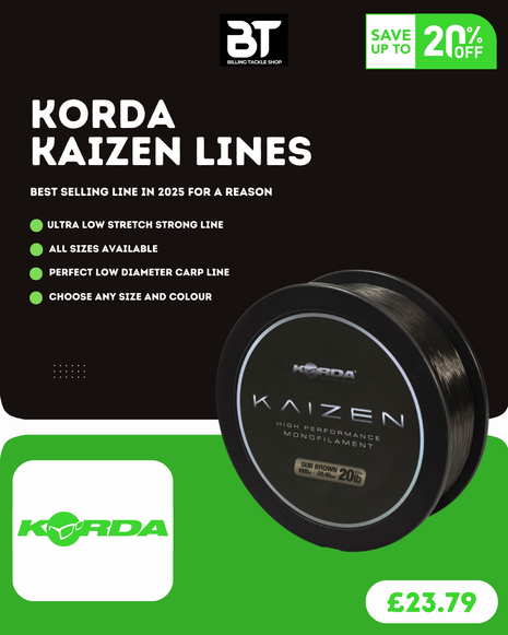 Korda Kaizen Line NEW - All Sizes Available for £23.79