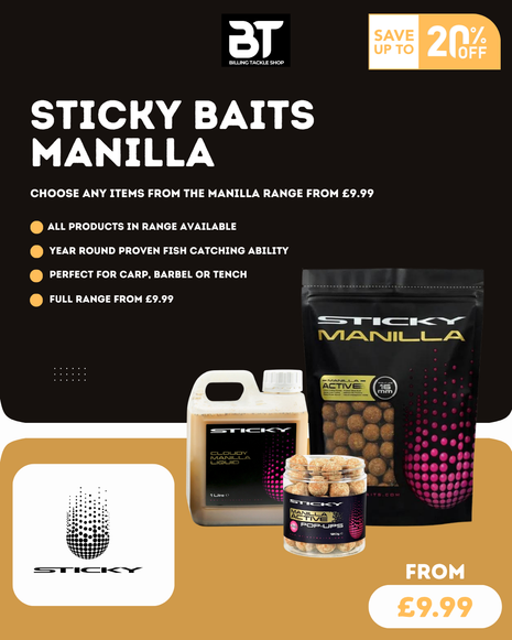 Sticky Baits Manilla - FULL RANGE - Active Boilies Pellets Popups Bag Mix