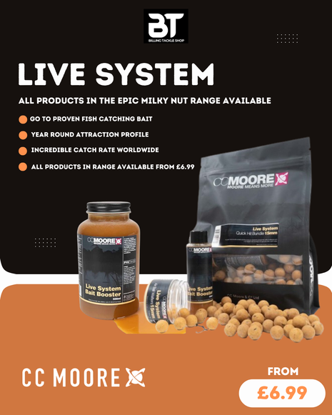 Live System CC Moore Full Range - Boilies, PVA, Pellets, Liquids & Hookbaits