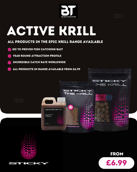 Sticky Baits Krill Full Range | Active Krill, Boilies, Pellets, Hookbaits & Glugs from £6.99