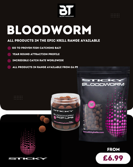 Sticky Baits Bloodworm Full Range | Active, Boilies, Pellets, Hookbaits & Glugs from £6.99