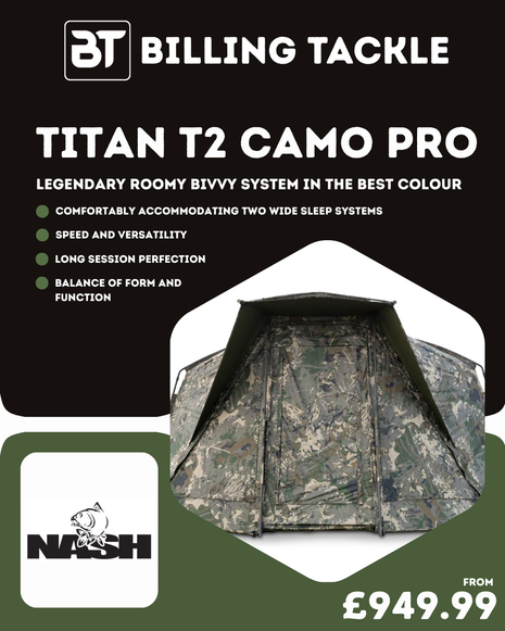 Nash Titan T2 Camo Pro Bivvy | Premium Bivvy, Premium Perks from £949.99