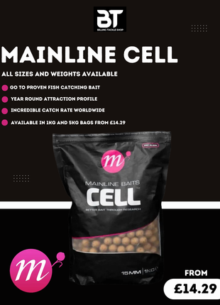 Mainline Cell Boilies *All Sizes* 10mm, 15mm, 18mm in 1kg and 5kg Bags