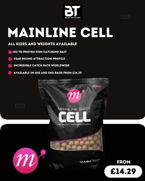 Mainline Cell Boilies *All Sizes* 10mm, 15mm, 18mm in 1kg and 5kg Bags