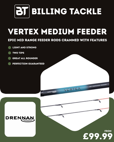 Drennan Vertex Medium Feeder Rods | All Sizes from £99.99