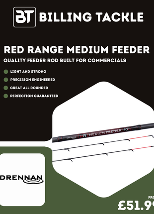 Drennan Red Medium Carp Feeder Fishing Rods | All Sizes from £51.99