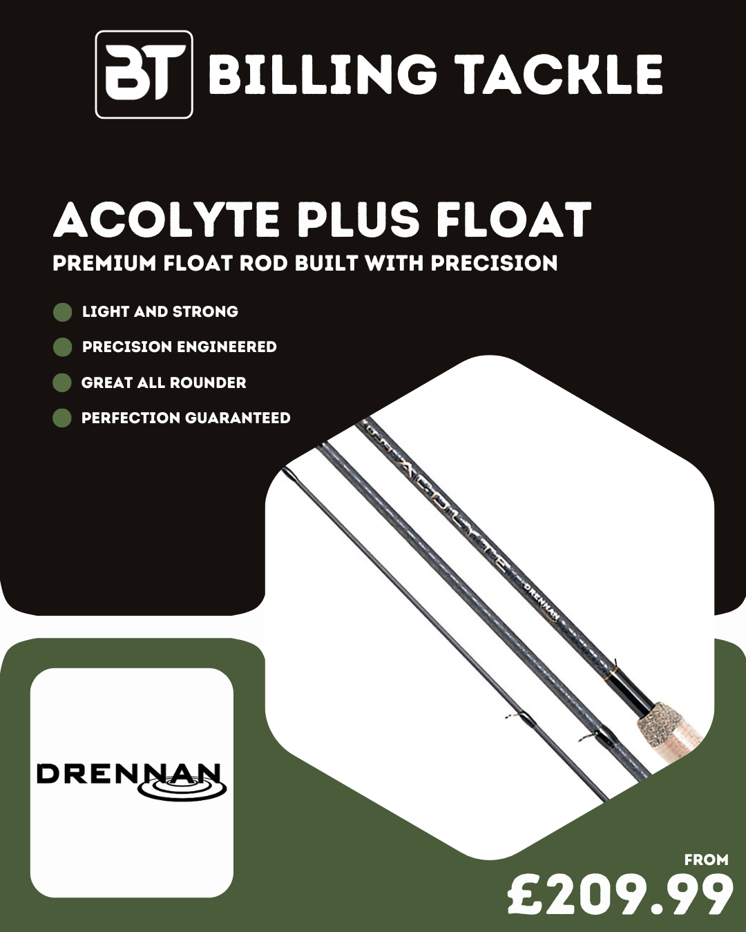 Drennan Acolyte Plus Float Rods All Sizes from