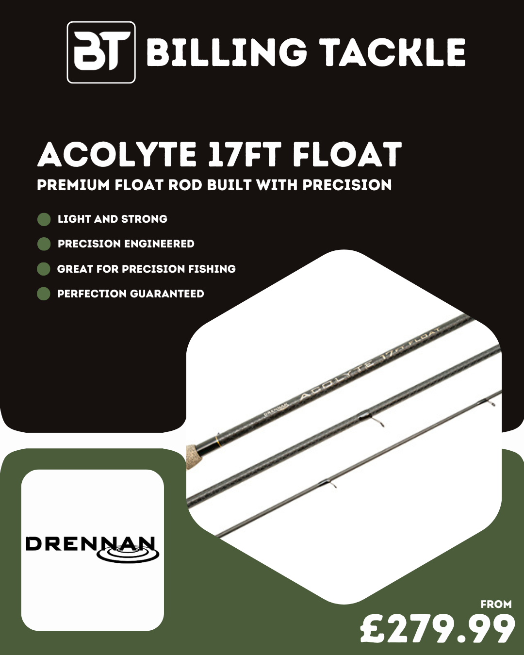 Drennan Acolyte 17ft Float Rod Precision Float Fishing Rod