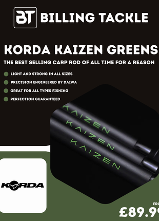 KORDA Kaizen Green Rods | Full Range from £89.99