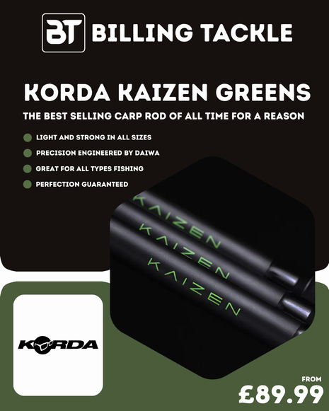 KORDA Kaizen Green Rods | Full Range from £89.99