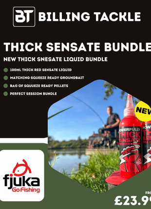 Fjuka Thick Sensate™ Liquid Bundle | 100ml Liquid + Ready Method Groundbait + Pellets