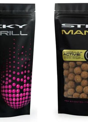 Sticky Shelf Life Boilies Krill Manilla Bloodworm | All Sizes by Billing Tackle