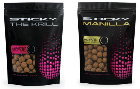 Sticky Shelf Life Boilies Krill Manilla Bloodworm | All Sizes by Billing Tackle