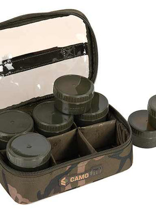 Fox CamoLite 6 Pot Hookbaits Case by Billing Tackle