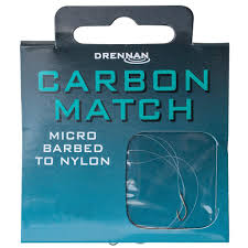 Drennan Carbon Match Micro Barbed to Nylon by Billing Tackle