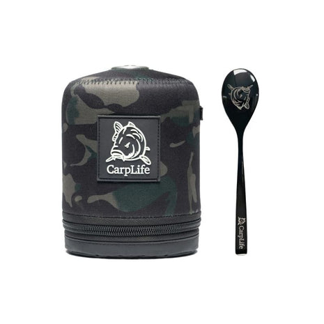 Carplife camo gas canister cover & spoon